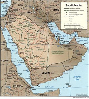 Carte Arabie saoudite