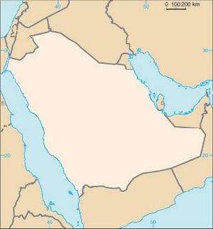 Carte Arabie saoudite vierge