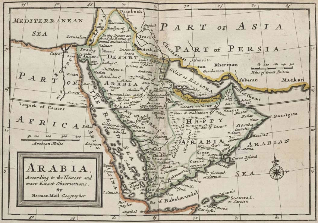 Carte historique de Arabie saoudite