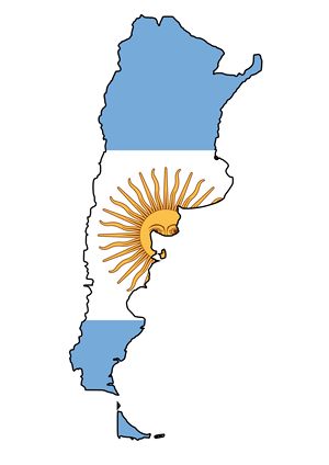 Carte drapeaux Argentine