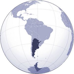 Localiser Argentine sur carte du monde