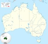 Carte Australie vierge départements