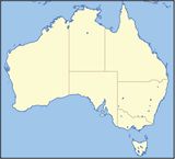 Carte Australie vierge
