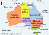 Carte départements Australie