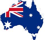Carte drapeaux Australie