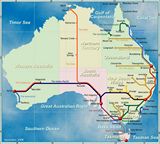 Carte ferroviaire Australie