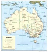 Carte frontières Australie