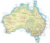 Carte géographique Australie