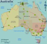 Carte régions Australie couleur