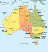 Carte régions Australie