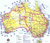 Carte routière Australie