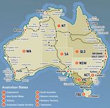 Carte touristique Australie