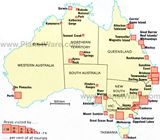 Carte villes touristiques Australie