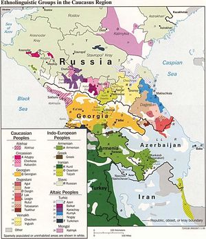 Carte des langues Azerbaïdjan