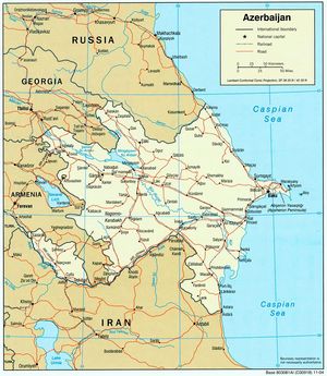 Carte politique Azerbaïdjan