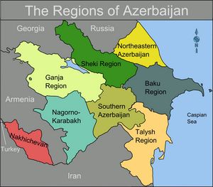 Carte régions Azerbaïdjan