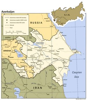 Carte rivières Azerbaïdjan