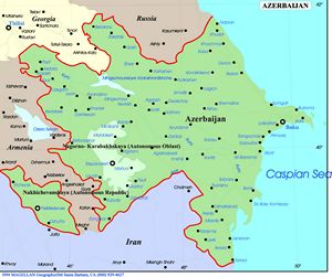 Carte villes touristiques Azerbaïdjan