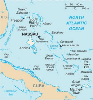 Carte des villes Bahamas