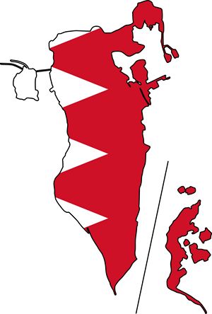 Carte drapeaux Bahreïn