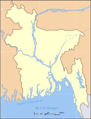 Carte Bangladesh rivière vierge