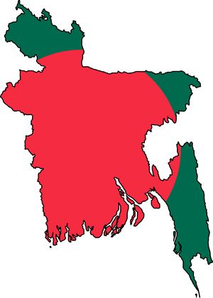 Carte drapeaux Bangladesh