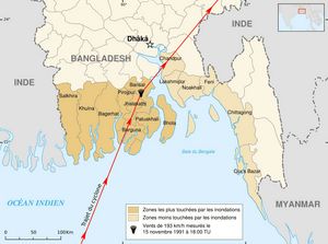 Carte inondation Bangladesh