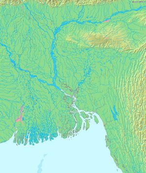 Carte topographique Bangladesh