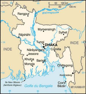 Carte des villes Bangladesh