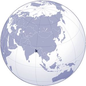 Localiser Bangladesh sur carte du monde