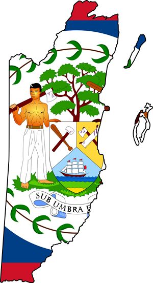 Carte drapeaux Belize