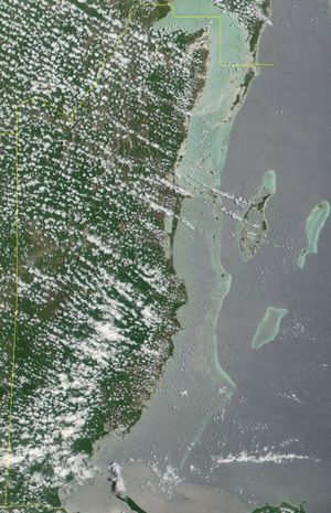 Carte satellite Belize