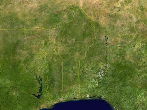 Carte satellite Bénin