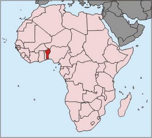 Situer Bénin sur carte du monde