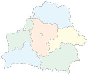 Carte Biélorussie vierge départements