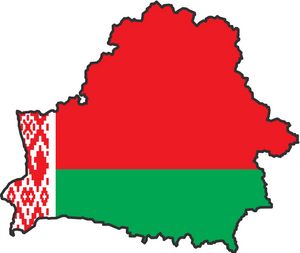 Carte drapeaux Biélorussie