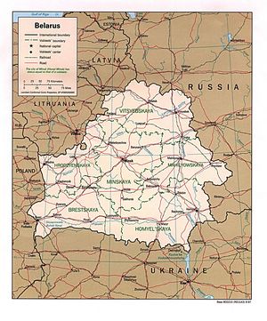 Grande carte Biélorussie
