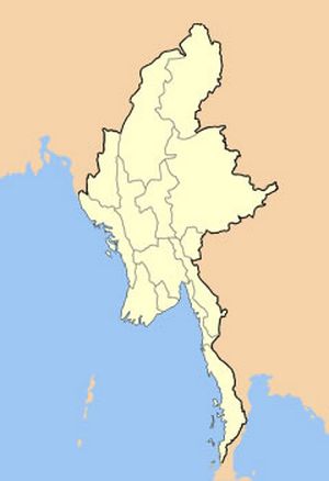 Carte Birmanie vierge