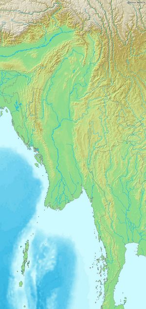 Carte topographique Birmanie