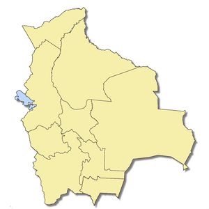 Carte Bolivie vierge régions