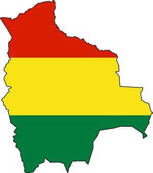 Carte drapeaux Bolivie