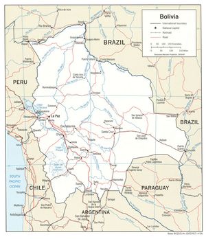 Carte politique Bolivie