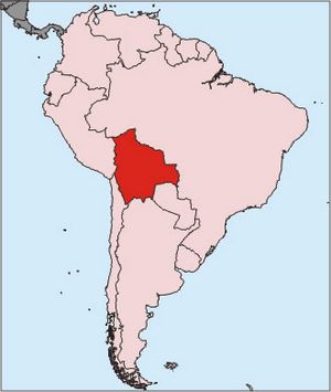 Situer Bolivie sur carte du monde