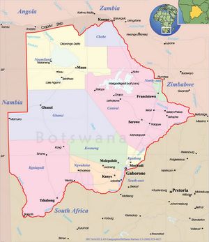 Carte Botswana