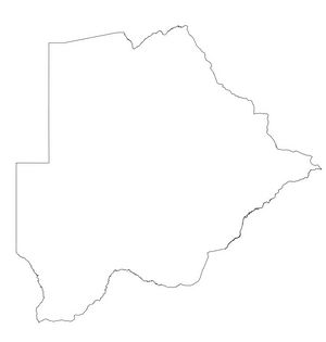 Carte Botswana vierge