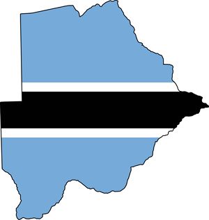 Carte drapeaux Botswana