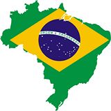 Carte drapeaux Brésil