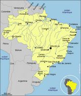 Carte frontières Brésil