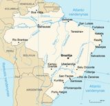 Carte grande villes Brésil