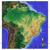 Carte topographique Brésil